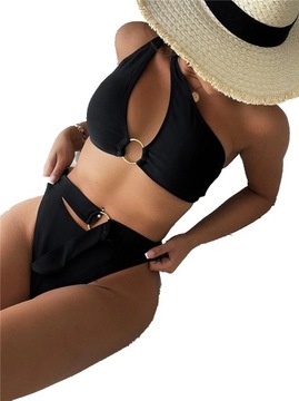 2021 New Solid One Shoulder Swimsuit Push Up Bikin