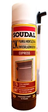 Dwuskładnikowa pianka montażowa 2K SOUDAL do drzwi