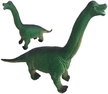 DINOZAUR GUMOWY BRONTOZAUR DUŻA MIĘKKI FIGURKA PARK JURAJSKI DINOZAURY