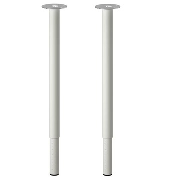 Noga regulowa metalowa do biurka stołu biała IKEA OLOV 2SZT
