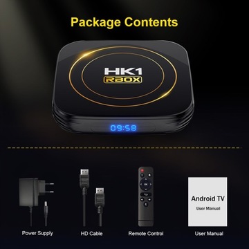 ТВ-приставка Android 12.0, 4 ГБ/64 ГБ HD, двухдиапазонный WIFI BT4