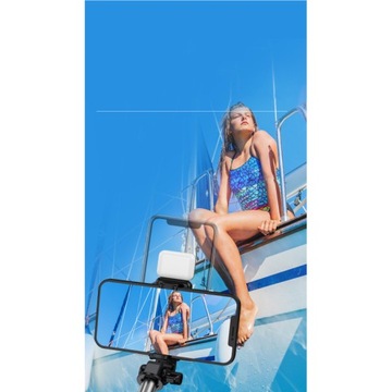 ПАЛКА ДЛЯ СЕЛФИ ДЛЯ ТЕЛЕФОНА ШТАТИВ BLUETOOTH ПУЛЬТ ДИСТАНЦИОННОГО УПРАВЛЕНИЯ 1X СВЕТОДИОДНАЯ ЛАМПА