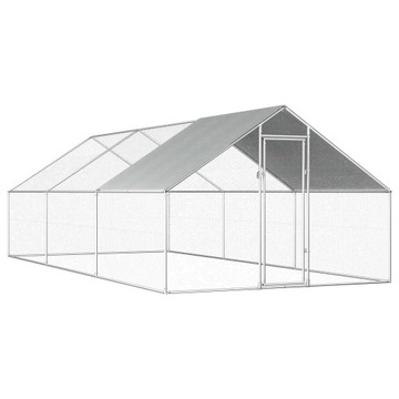 Klatka zewnętrzna dla kurcząt, 2,75x6x1,92 m, stal