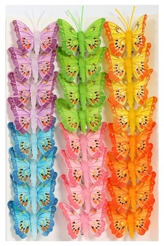 М2 Бабочки на зажиме для штор 5см/24шт. 10 дизайнов