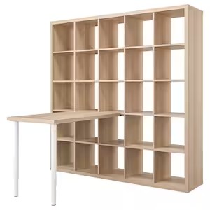 IKEA KALLAX/LINNMON Biurko regał dąb bejca biała