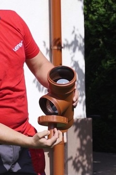 Zbieracz Łapacz Wody Deszczowej Do Rur ø110 mm | Kolor Popielaty | LEMAR