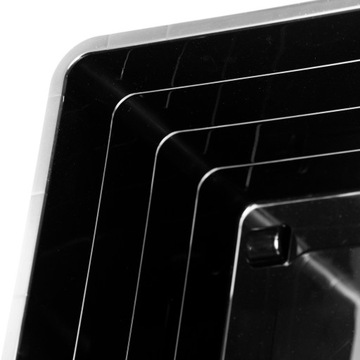 ПЛАСТИКОВЫЙ КОНТЕЙНЕР ПЛАСТИКОВАЯ КОРОБКА С КРЫШКОЙ НА КОЛЕСАХ ЧЕРНАЯ 55Л