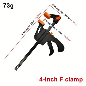 1pc 4 Inch Mini Woodworking Work Bar Set, F Clip Nylon Fast Quick LLWL
