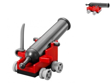 LEGO Pirates - Kompletna Armata (Działo) - perłowo ciemnoszara