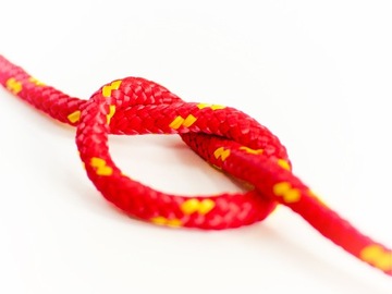 Полипропиленовый парусный канат 18мм плетеный КРАСНЫЙ 50м