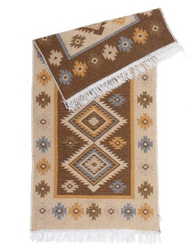 DYWANIK BOHO 60 X 120 Z FRĘDZLAMI DWUSTRONNY KILIM