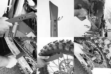 Лопата Polisport для уборки грязи с мотоцикла.