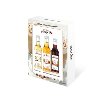 Monin zestaw prezentowy Syrop smakowy barmański mix do kawy 3x50ml karmel