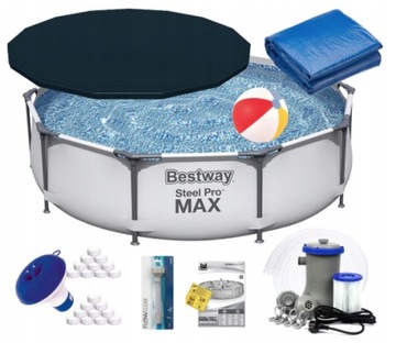 13w1 Basen BESTWAY 56416 Steel Pro 366x76cm Pompa