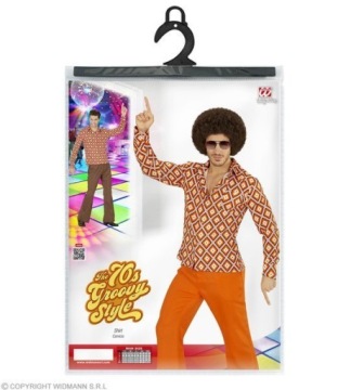 ДИСКО-РУБАШКА 70-Х ГОД РОМБИ S/M