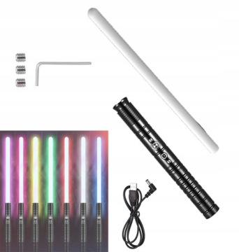 Světelný meč Led světla Rgb 7 barev s uchem 77 cm