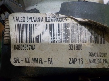 DODGE NITRO 08R HALOGEN LEVÝ 04805857AA