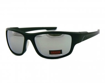 MĘSKIE OKULARY SPORT DLA KIEROWCY LUSTRZANE SILVER