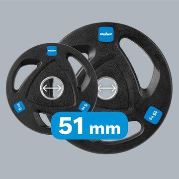 Набор чугунных олимпийских гирь 8x1,25 4x2,5 2x5 кг 30 кг 51 мм Rebel