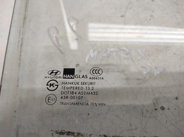HYUNDAI MATRIX 01- SKLO (OKNO) PRAVÁ PŘEDNÍ
