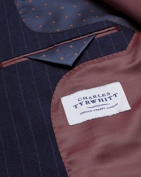 Marynarka Charles Tyrwhitt Flanelowa Geanatowa 50