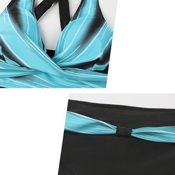 ДВУХЧАСТНЫЙ КУПАЛЬНИК БИКИНИ ДЛЯ ПОХУДЕНИЯ, ТРУСИКИ С ВЫСОКОЙ ПОСАДКОЙ / XXL