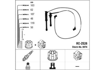 NGK SADA PŘÍVODŮ ZAPALOVACÍ FORD USA PROBE II