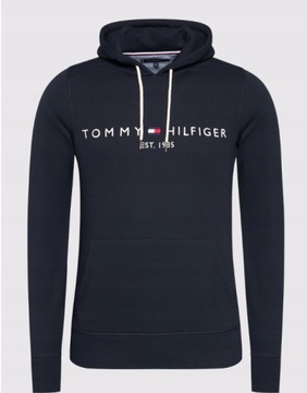 Tommy Hilfiger ciepła Bluza męska z kapturem est.1985 granatowa M