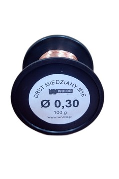 Drut miedziany miękki fi 0,30 mm - 100 g - Wolco