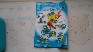 Meccano junior #0262 Pudełko konstrukcji zmotoryzowanych 10 modeli silnik