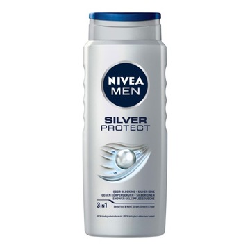 ГЕЛЬ ДЛЯ ДУША NIVEA MEN, СЕРЕБРО, 500 МЛ, ЗАЩИТА МУЖЧИН