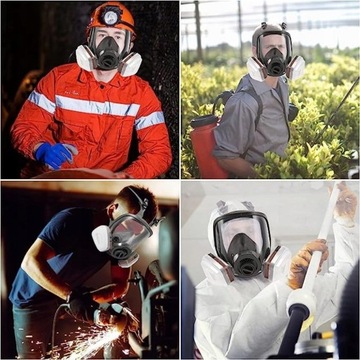 MASKA GAZOWA MASKA PEŁNA MASKA LAKIEROWA RESPIRATOR Z FILTREM BEZPIECZNY
