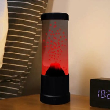 ДЕКОРАТИВНАЯ ЛАВА ЛАМПА НОЧНИК ИМИТАЦИЯ ИЗВЕРЖЕНИЯ ВУЛКАНА КРАСНАЯ