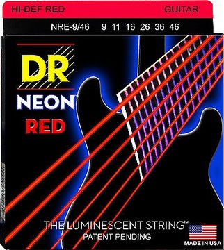 DR NRE 9-46 NEON RED STRUNY GITARA ELEKTRYCZNA