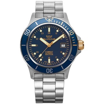 Zegarek Męski Glycine GL0271 srebrny bransoleta
