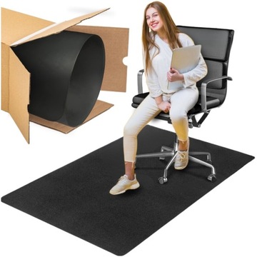 ПРОЧНЫЙ ЗАЩИТНЫЙ КОВРИК НА СТОЛ ДЛЯ МЫШИ МЫШЬ ЧЕРНЫЙ 120х60
