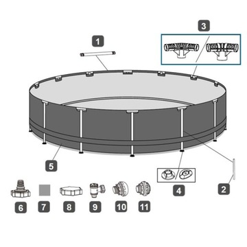 Т-образный СОЕДИНИТЕЛЬ ДЛЯ БАССЕЙННЫХ ТРУБ BESTWAY P07082