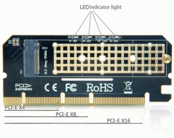 Твердотельный накопитель PCI-e x4 x8 x16 m.2 Адаптер NVMe Riser Drive