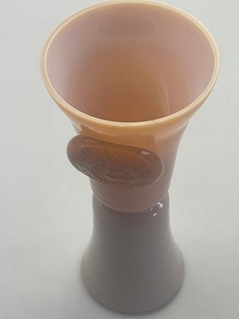 Wazon Sudety? Szkło artystyczne łososiowo-mleczne 19,3 cm