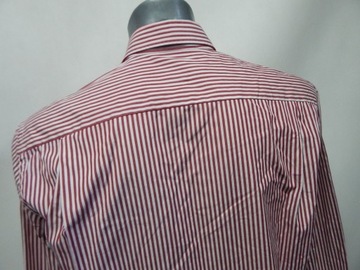 HUGO BOSS koszula męska czerwona paski L/XL