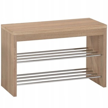 ПОЛКА ДЛЯ ОБУВИ С МЕТАЛЛИЧЕСКИМИ ПОЛКАМИ ST7 ДУБ СОНОМА