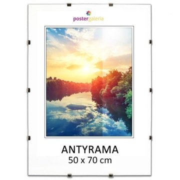 Antyrama plexi w rozmiarze 50x70 cm B2