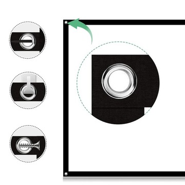 БОЛЬШОЙ ПРОЕКЦИОННЫЙ ЭКРАН 84 ДЮЙМА 16:9 HD 4K ПРОЕКТОРНЫЙ ЭКРАН СКЛАДНОЙ ПОРТАТИВНЫЙ