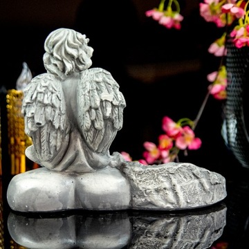 СЕРАЯ ГИПСОВАЯ ФИГУРКА Гробница СОЛНЕЧНАЯ СВЕТОДИОДНАЯ ЛАМПА