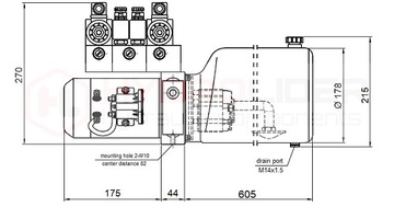 ZASILACZ AGREGAT HYDRAULICZNY 24V 2,2KW 2,0cm3 ZM12 2EP HYDROLIDER