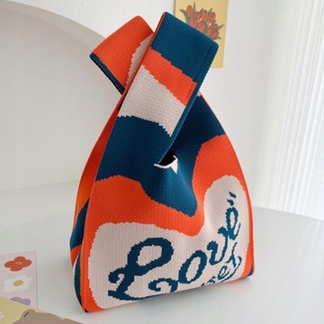 Dzianinowa torba typu Tote Pouch Fashion Knitting