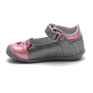 Детские балетки Kornecki 06784 серо-розовые 23