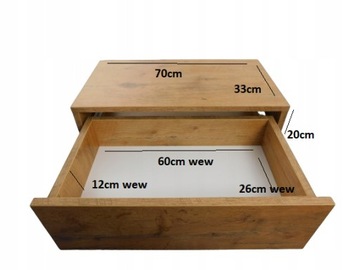 Toaletka Dąb LANCELOT 70cm Julia Konsola Biurko