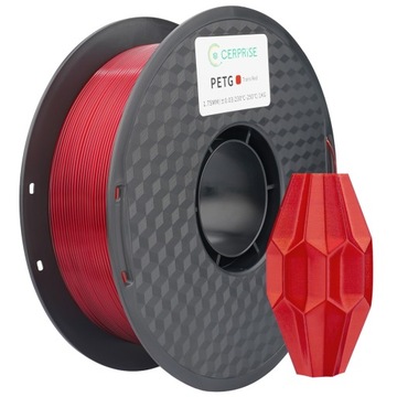 Filament CERPRiSE PETG Trans Red 1kg czerwony