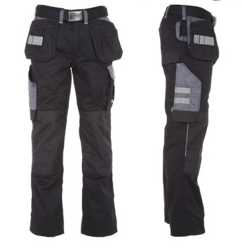 SPODNIE ROBOCZE MONTERSKIE SUPER MOCNE CZARNE XL